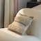 Deerlux 16" Handwoven Cotton Throw Pillow Cover with Boho Design and Fringed Lines, Natural QI004308 - alternate 4